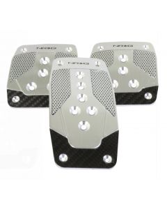 NRG Aluminum Sport Pedal M/T - Silver w/Black Carbon buy in USA