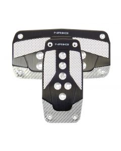 NRG Aluminum Sport Pedal A/T - Black w/Silver Carbon buy in USA