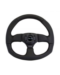 NRG Reinforced Steering Wheel (320mm Horizontal / 330mm Vertical) Leather w/Black Stitching buy in USA