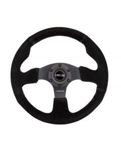 NRG Reinforced Steering Wheel (320mm) Suede w/Black Stitch buy in USA