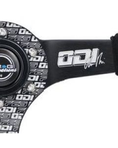 NRG Reinforced Steering Wheel (350mm / 3in. Deep) Odi Bakchis Signature Solid Spokes Alcantara buy in USA