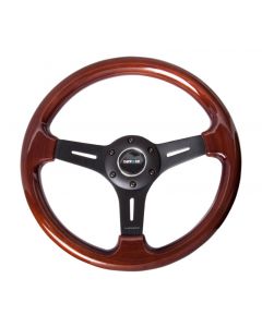 NRG Classic Wood Grain Steering Wheel (330mm) Wood Grain w/Matte Black 3-Spoke Center buy in USA