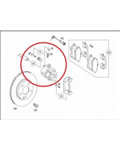 Original Mercedes-Benz Bremssattel links vorne Vorderachse B-Klasse 245 W245, A1694201383 80 buy in USA