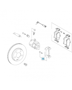 Original Mercedes-Benz Bremsträger vorne A-Klasse 169 B-Klasse 245, A1694201115 buy in USA