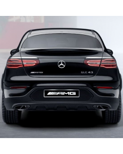 Original Mercedes-Benz Endrohrblenden schwarz GLC 253 43 AMG, A0004900727/A0004900827 buy in USA