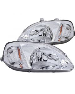 ANZO 1999-2000 Honda Civic Crystal Headlights Chrome buy in USA