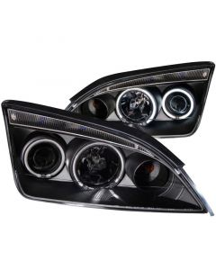 ANZO 2005-2007 Ford Focus Projector Headlights w/ Halo Black buy in USA