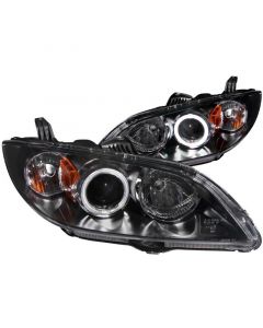 ANZO 2004-2008 Mazda 3 Projector Headlights w/ Halo Black (CCFL) buy in USA