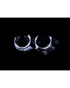 ANZO 2000-2003 BMW 3 Series E46 Projector Headlights w/ Halo Black buy in USA