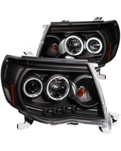 ANZO 2005-2011 Toyota Tacoma Projector Headlights w/ Halo Black buy in USA