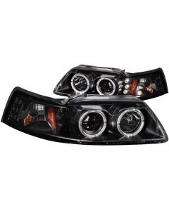 ANZO 1999-2004 Ford Mustang Projector Headlights Black G2 (Dual Projector) buy in USA