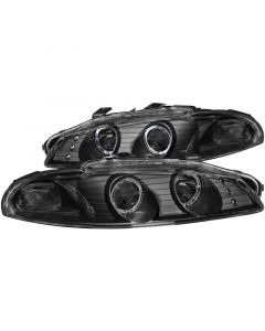 ANZO 1997-1999 Mitsubishi Eclipse Projector Headlights w/ Halo Black G2 buy in USA