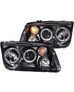 ANZO 1999-2005 Volkswagen Jetta Projector Headlights w/ Halo Black (CCFL) buy in USA