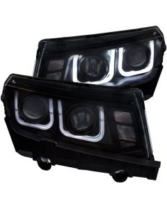 ANZO 2014-2015 Chevrolet Camaro Projector Headlights w/ U-Bar Black buy in USA