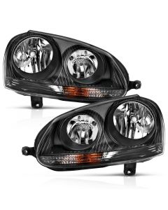 ANZO 2006-2009 Volkswagen Us Rabbit Crystal Headlight Black (Halogen Only) buy in USA