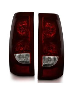 ANZO 2003-2006 Chevrolet Silverado 1500 Taillights Taillights Dark Red/Clear Lens (OE Style) (Pair) buy in USA