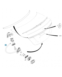 Original Mercedes-Benz Schloss Heckklappe A2047500485 buy in USA