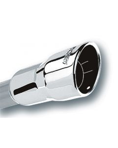 Borla 2.25in Inlet 3.5in Round Rolled Angle Cut Intercooled Outlet x 6.5in Long Embossed Tip buy in USA