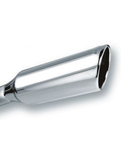 Borla 2.25in Inlet 4in Round Rolled Angle Cut x 12in Long Embossed Exhaust Tip buy in USA