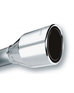 Borla 2.5in Inlet 4.5in Round Rolled Angle Cut Phantom X 7.75in Long Embossed Universal Exhaust Tips buy in USA