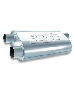 Borla Universal Oval Transverse Single 3in Inlet/2.5in Outlet 19in x 10.25in x 5.5in Turbo Muffler buy in USA