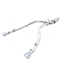 AWE Tuning 09-18 RAM 1500 5.7L (w/Cutouts) 0FG Dual Rear Exit Cat-Back Exhaust - Chrome Silver Tips buy in USA