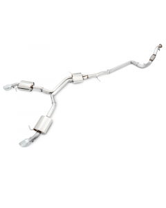 AWE Tuning Audi B9 A4 Touring Edition Exhaust Dual Outlet - Chrome Silver Tips (Includes DP) buy in USA