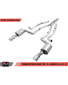 AWE Tuning 2015+ Dodge Charger 6.4L/6.2L SC Non-Resonated Touring Edition Exhaust - Silver Tips buy in USA