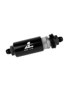 Aeromotive In-Line Filter - (AN -8 Male) 40 Micron Stainless Mesh Element Bright Dip Black Finish buy in USA