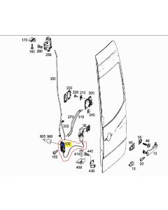 Original Mercedes-Benz Türschloss Schloss Hecktür Sprinter 906, A9067400935 buy in USA
