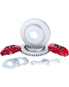 Alcon 10-14 & 17-18 Raptor/09-17 F150 360x32 Rotors 4-Piston Red Rear Brake Kit w/o Elect Park Brake buy in USA