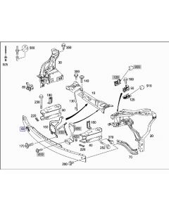 Original Mercedes-Benz Alu Träger Aluträger Stossfänger Stoßstange vorne, 2126201500 buy in USA