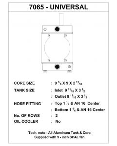 CSF Universal Drag Race / Tuck Radiator w/9in Spal Fan - 10.5in H x 10in L x 3.6in W buy in USA