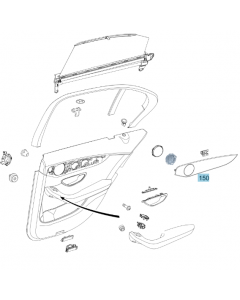 Original Mercedes-Benz Zierleiste Tür hinten links Holz Esche schwarz A2057307922 buy in USA