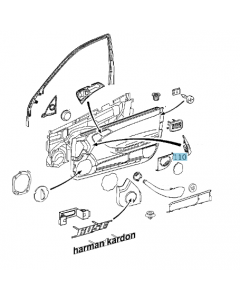 Original Mercedes-Benz Lautsprecherabdeckung links C-Klasse 203 Sportcoupé A20372703887E94 buy in USA
