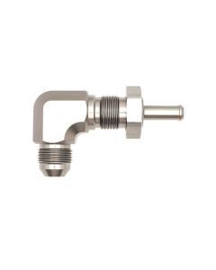 DeatschWerks 8AN Male Flare To 5/16in. Male Barb Bulkhead Adapter 90-Degree (Incl. Nut) buy in USA