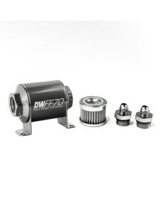 DeatschWerks Stainless Steel 6AN 5 Micron Universal Inline Fuel Filter Housing Kit (70mm) buy in USA