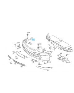 Original Mercedes-Benz Platte rechts vorne zwischen Kotflügel und Stoßfänger SLK 170 R170 buy in USA