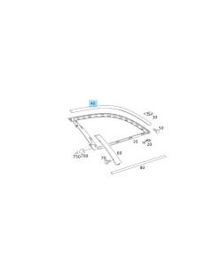 Original Mercedes-Benz Blende Zierblende Leiste Zierleiste Fenster hinten links Laderaum E-Klasse T-Modell 211 S211 buy in USA