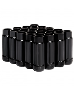 BLOX Racing 12-Sided P17 Tuner Lug Nuts 12x1.5 - Black Steel - Set of 20 (Socket not included) buy in USA