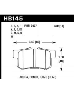 Hawk 06+ Civic Si Ceramic Street Rear Brake Pads buy in USA