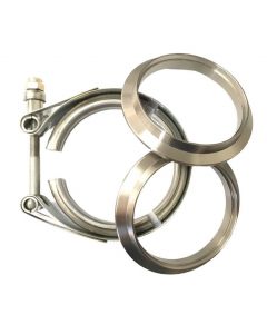 Ticon Industries 3.0in Titanium V-Band Clamp Assembly (2 Flanges/1 Clamp) buy in USA