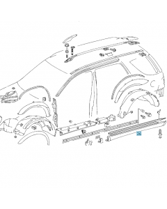 Original Mercedes-Benz Schwellerverkleidung links M-/GLE-Klasse 163 A16369003409999 buy in USA