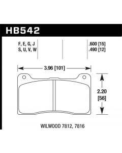 Hawk Wilwood 7816 12mm Caliper DTC-30 Rear Race Pads buy in USA