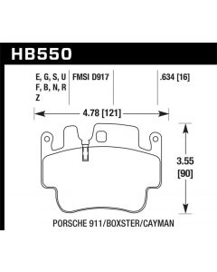 Hawk Porsche Front HP+ Brake Pads buy in USA