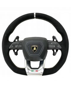 Lamborghini Urus Steering Wheel Limited Edition -Black Alcantara And Yellow Sign NEW buy in USA