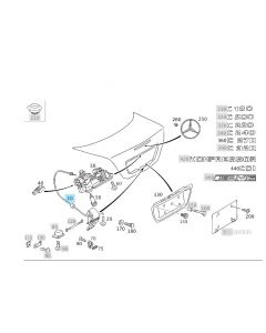 Original Mercedes-Benz Schloss Heckdeckel C-Klasse 203 buy in USA