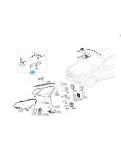 Original Mercedes-Benz Reparatursatz Halter Scheinwerfer rechts C-Klasse 207 W207, A2078200214 buy in USA