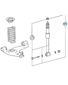 Original Mercedes-Benz Stoßdämpfer Vorderachse S-Klasse 140 A1403232100 buy in USA