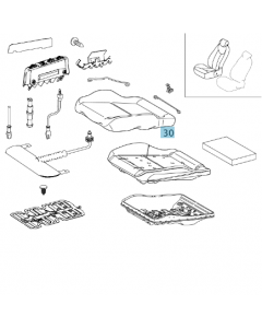 Original Mercedes-Benz Fahrersitz-Bezug Kissen links A20491094059G60 buy in USA